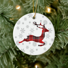 Adorno De Cerámica Navidades de renos sembrados
