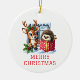 Adorno De Cerámica Navidades de renos y de sepultura