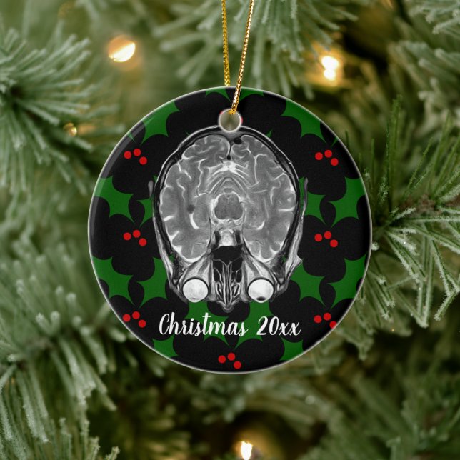 Adorno De Cerámica Navidades de resonancia magnética cerebral (Árbol)