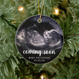 Adorno De Cerámica Navidades de revelación de fotos de sonograma lind