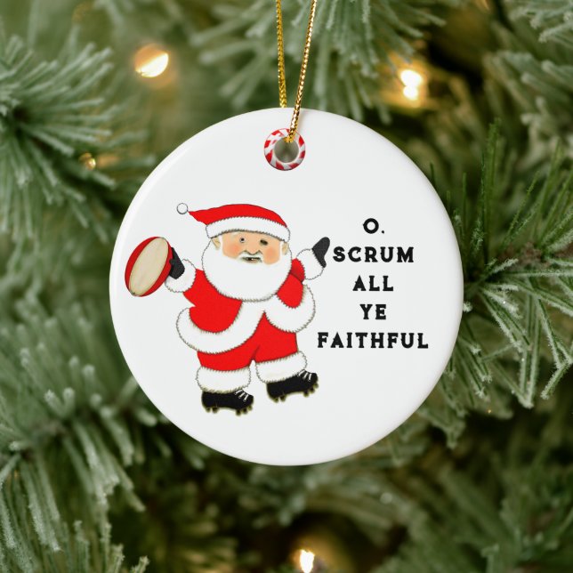 Adorno De Cerámica Navidades de Rugby (Árbol)