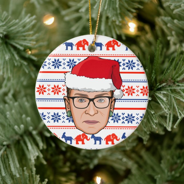 ADORNO DE CERÁMICA NAVIDADES DE RUTH BADER GINSBURG (Árbol)