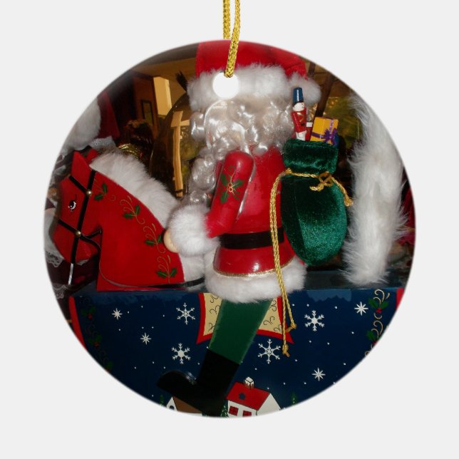 Adorno De Cerámica Navidades de Santa Claus decorados Imprimir/Diseño (Frente)