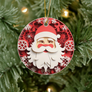 Adorno De Cerámica navidades de Santa Cláusula 3D Style