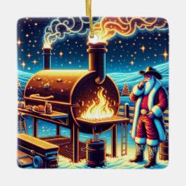 Adorno De Cerámica Navidades De Santa Cocina En El BBQ Pit 3