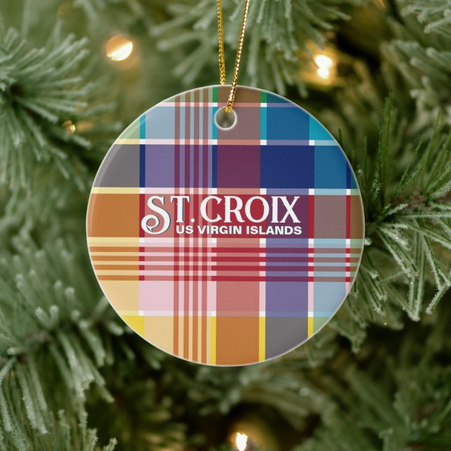 Adorno De Cerámica NAVIDADES de Santa Cruz de las Islas Vírgenes de E (Árbol)