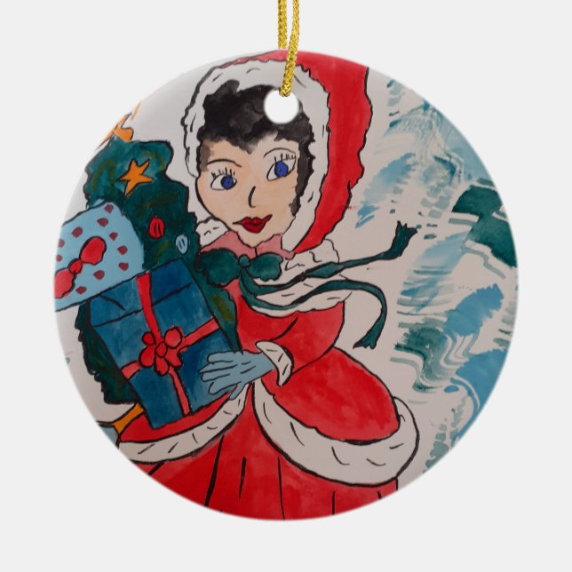 Adorno De Cerámica Navidades de Santa Elena (Frente)