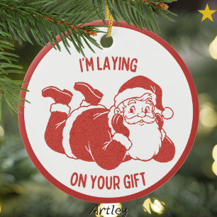 Adorno De Cerámica Navidades de Santa María de estilo retro sucio