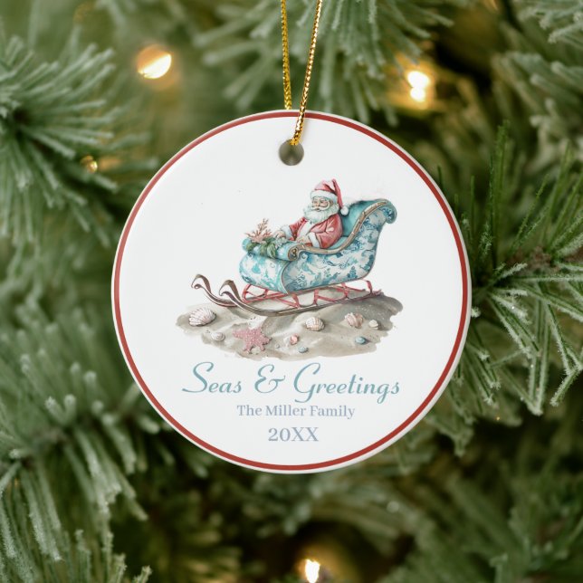 Adorno De Cerámica Navidades de Seas & Greetings Chinoiserie Santa (Árbol)