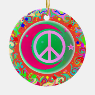 Adorno De Cerámica Navidades de signos de paz