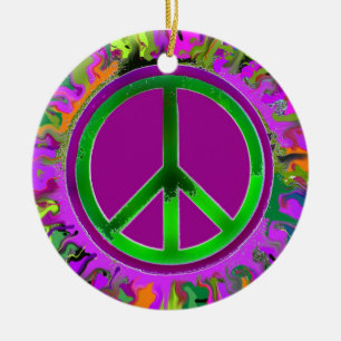 Adorno De Cerámica Navidades de signos de paz