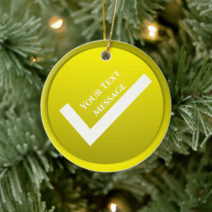 Adorno De Cerámica Navidades de símbolo de marca de verificación amar