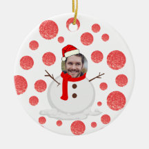 Navidades de snowman con fotografía graciosa perso