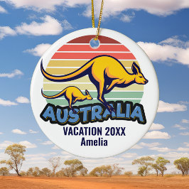 Adorno De Cerámica Navidades de souvenirs Kangaroo Sunset de Australi