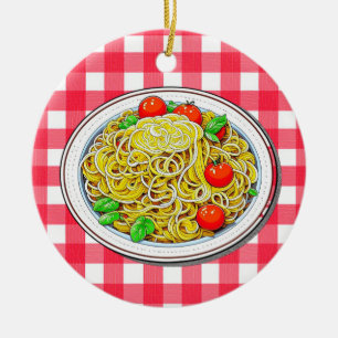 Adorno De Cerámica Navidades de Spaghetti personalizados