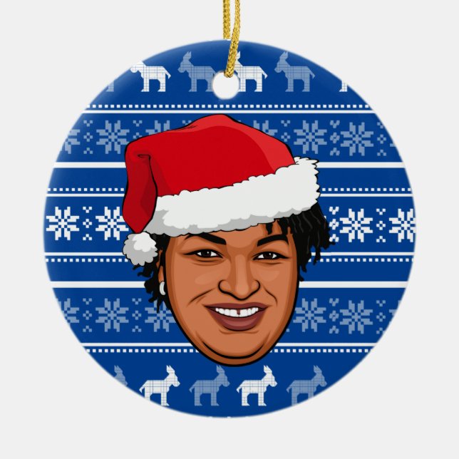 Adorno De Cerámica Navidades DE STACEY ABRAMS (Frente)