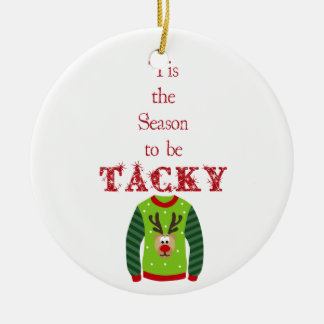 Adorno De Cerámica Navidades de Tacky Sweater Ornament
