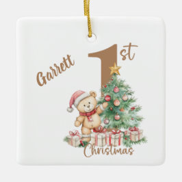 Adorno De Cerámica Navidades de Teddy Bear 1