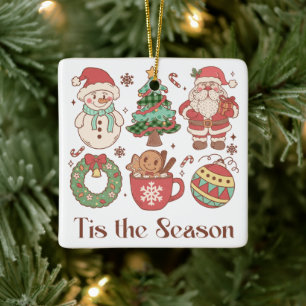 Adorno De Cerámica Navidades de temporada de Cute Tis