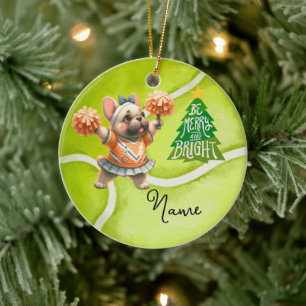 Adorno De Cerámica Navidades de tenis con pelota de tenis para chica