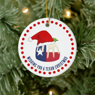 Adorno De Cerámica Navidades de TEXAN personalizados pudding