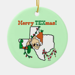 Adorno De Cerámica Navidades de Texas