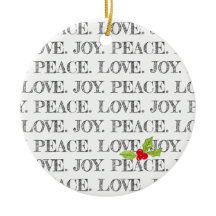 Navidades de texto de Peace Love Joy Foto Holly