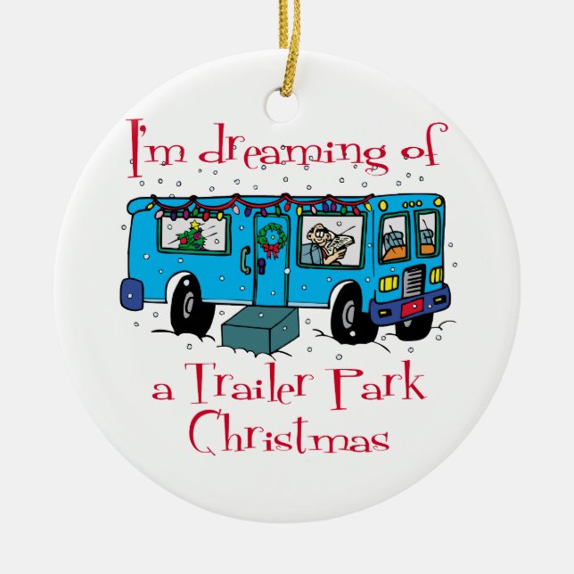 Adorno De Cerámica Navidades de Trailer Park (Frente)