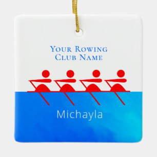 Adorno De Cerámica Navidades de tripulaciones de Rowing Club personal