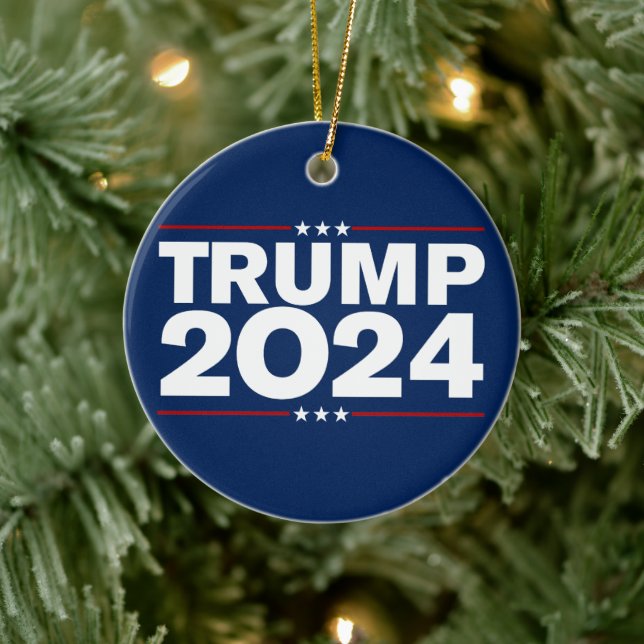 Adorno De Cerámica Navidades de Trump 2024 (Árbol)