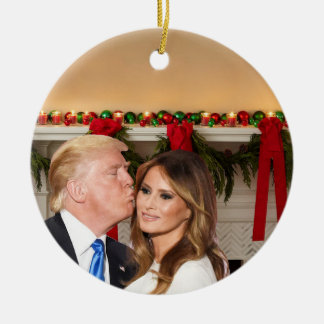 Adorno De Cerámica Navidades de Trump: Donald y Melania