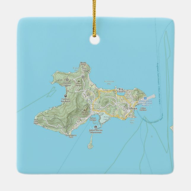 Adorno De Cerámica Navidades de Union Island West Indies (Reverso)