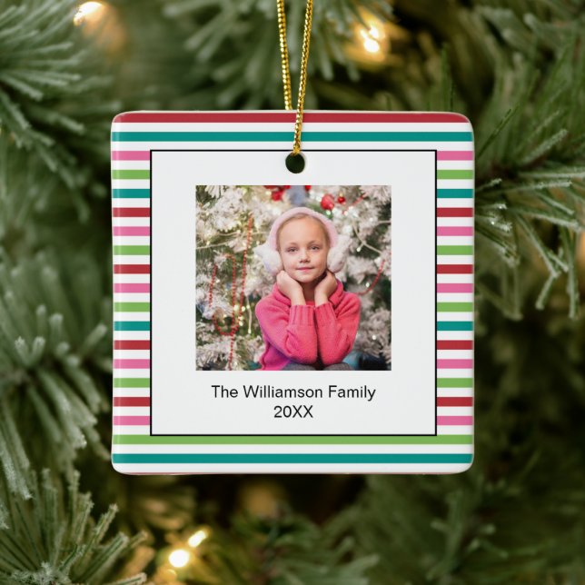 Adorno De Cerámica Navidades de vacaciones brillantes Plantilla de fo (Árbol)