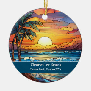 Adorno De Cerámica Navidades de vacaciones de Clearwater Beach