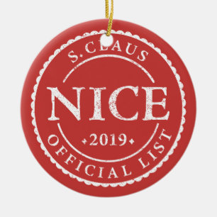 Adorno De Cerámica Navidades de vacaciones oficiales de Santa Niza