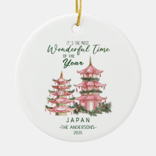 Adorno De Cerámica Navidades de viajes de Personalizados de Japón