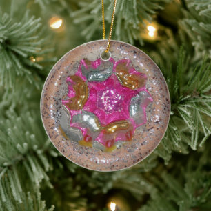 Adorno De Cerámica Navidades de vidrio de época Elegancia de joyas ro
