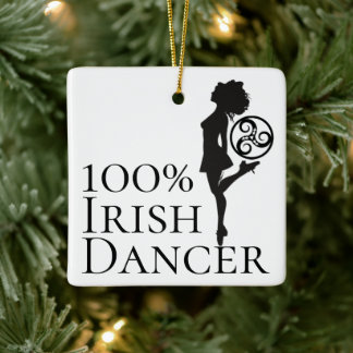 Adorno De Cerámica Navidades de zapatos duros de bailarín irlandés pe