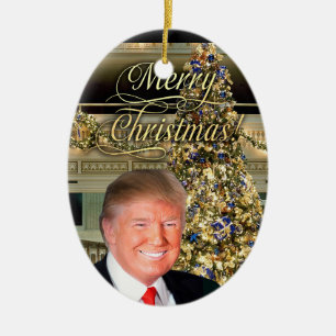 Adorno De Cerámica Navidades decorativos del presidente Donald J. Tru