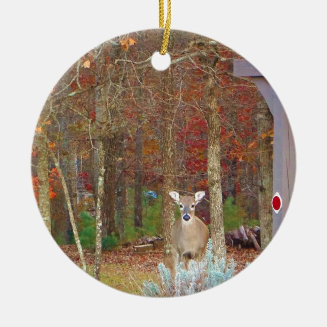 Adorno De Cerámica Navidades Deer (Frente)