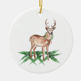 Adorno De Cerámica Navidades Deer Ornament