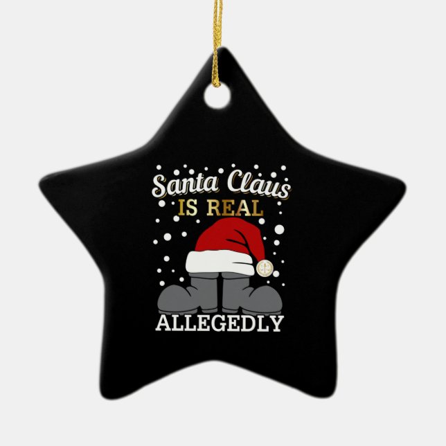 Adorno De Cerámica Navidades del abogado - Santa es real supuestament (Frente)