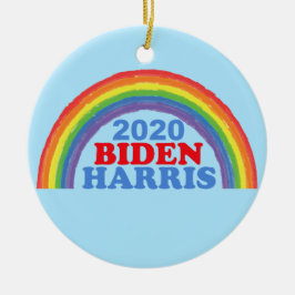 Adorno De Cerámica Navidades del Arcoiris Biden Harris 2020