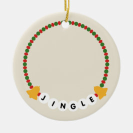Adorno De Cerámica Navidades del brazalete Jingle de la amistad