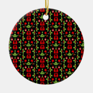 Adorno De Cerámica Navidades del canal Xmas en lanchas estrechas