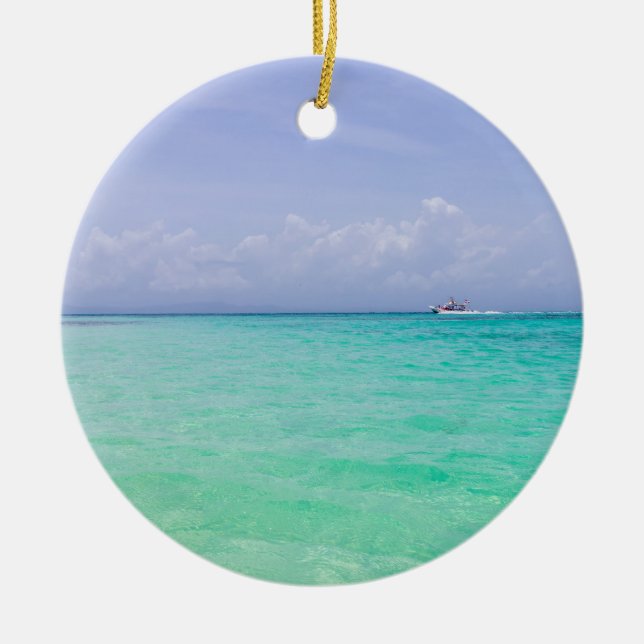 Adorno De Cerámica Navidades del Caribe tropical (Frente)