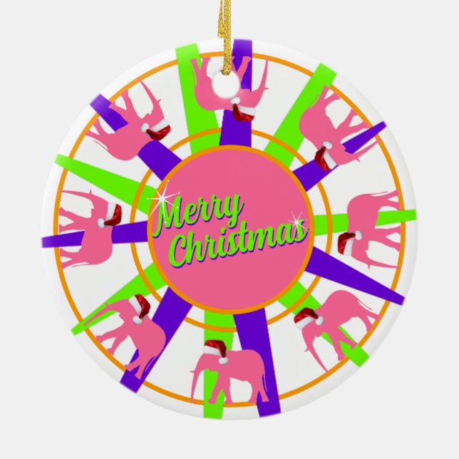 Adorno De Cerámica Navidades del Circus Elephant (Atrás)