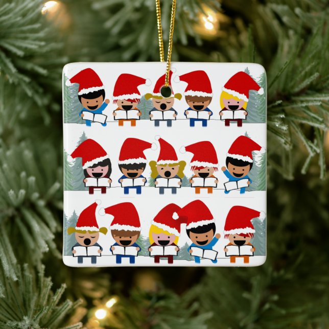 Adorno De Cerámica Navidades del coro de cuidados infantiles (Árbol)