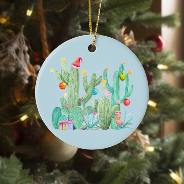 Adorno De Cerámica Navidades del desierto de Cactus (Subido por el creador)