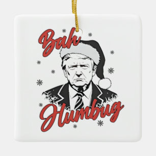Adorno De Cerámica Navidades del Día de la Inauguración de Trump